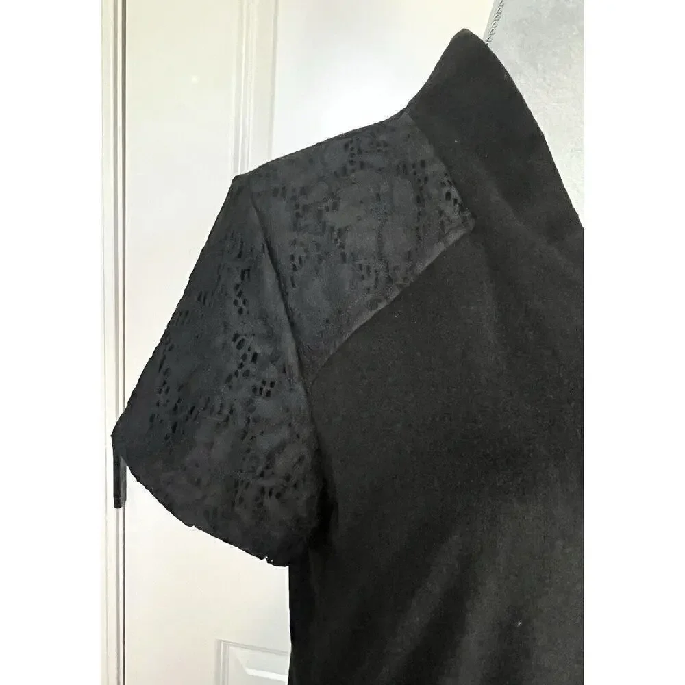 Womens Caftan Robe Long Short Sleeved Embroidered Lace Sleep Gown S Cottagecore